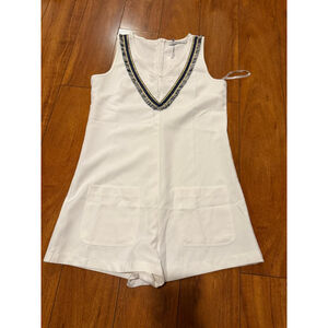 Women's MORRISDAY THE LABEL White & Blue Romper Size 6